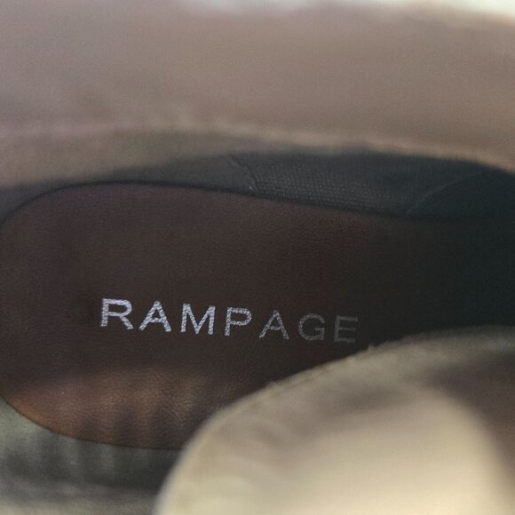 Lace Up Ankle Wedge Boots Size 7 Tan Beige Buckle Moto Grunge Desert Booties - Picture 8 of 9